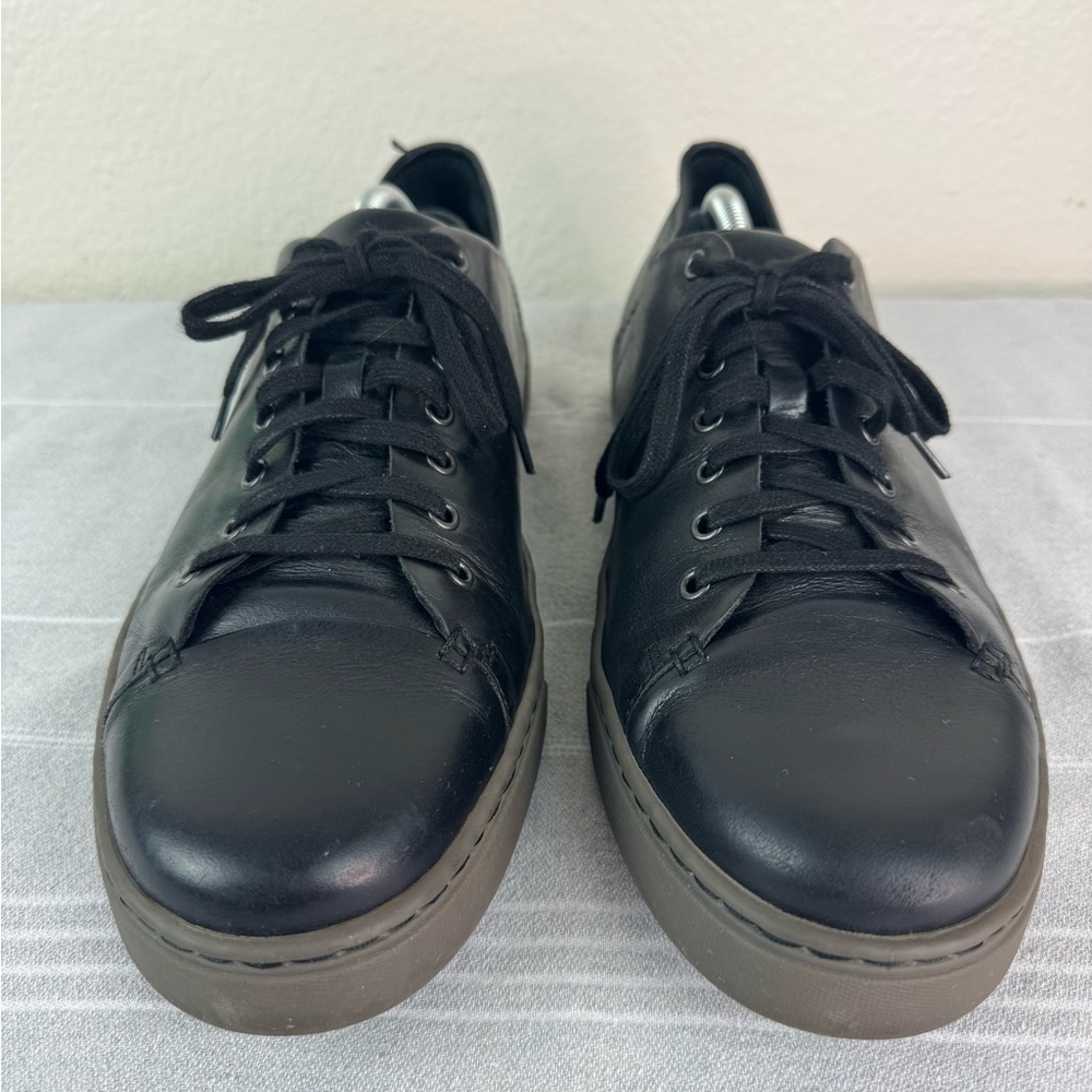 BORN Mens Bayne Full Grain Leather Shoes Sz 11.5 Cap Toe Casual Dress Black GUC - Picture 2 of 11